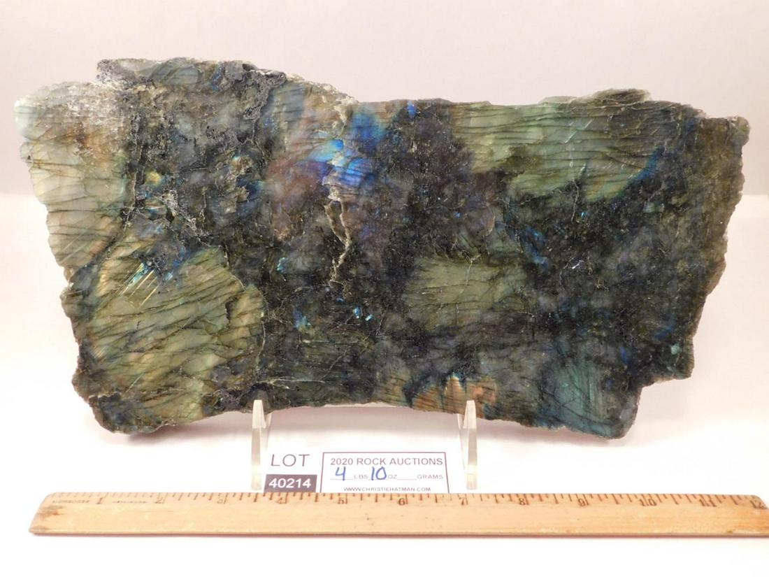 LABRADORITE ROCK STONE LAPIDARY SPECIMEN: LABRADORITE ROCK STONE LAPIDARY SPECIMEN