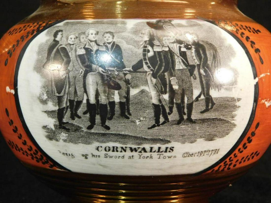 LAFAYETTE & CORNWALLIS PITCHER COPPER LUSTER LUSTRE (1 of 6)