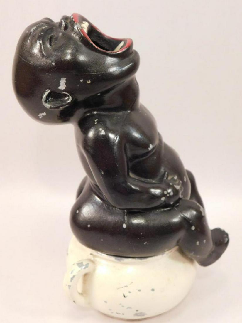 BLACK MEMORABILIA ASHTRAY CIGARETTE SMOKE ANTIQUE (1 of 16)