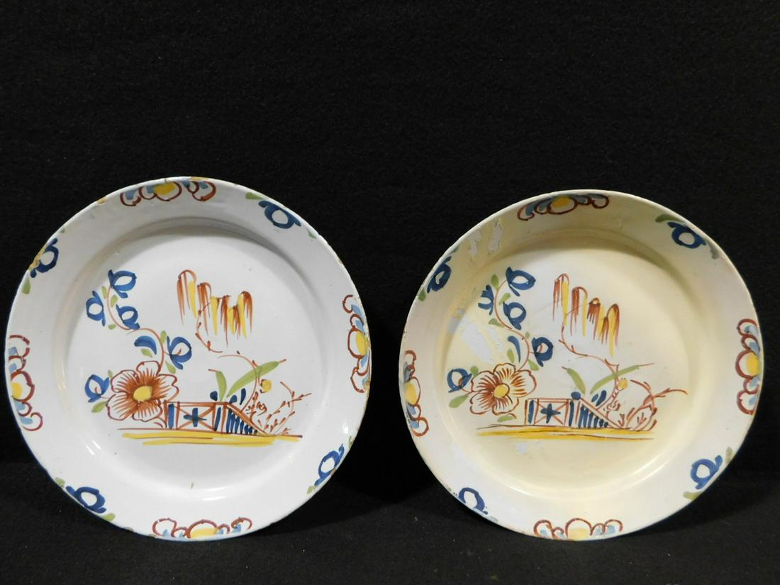 DUTCH DELFT 18TH C. PORCELAIN PLATE (1 of 7)