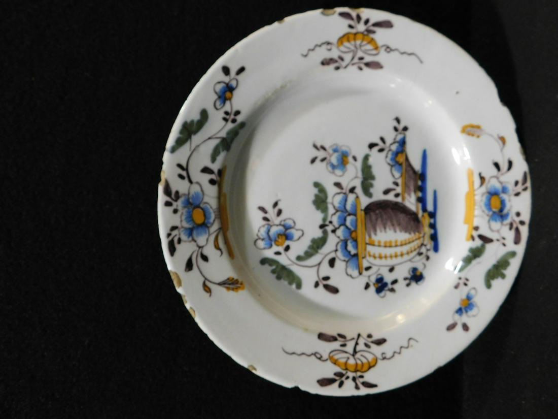 DUTCH DELFT 18TH C. PORCELAIN PLATE (1 of 6)