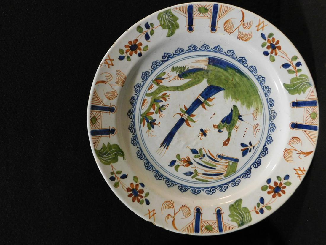 DUTCH DELFT 18TH C. PORCELAIN PLATE (1 of 7)