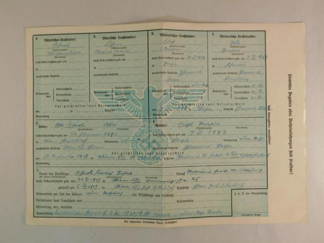 THIRD REICH NAZI GERMANY EPHEMERA: THIRD REICH NAZI GERMANY EPHEMERA