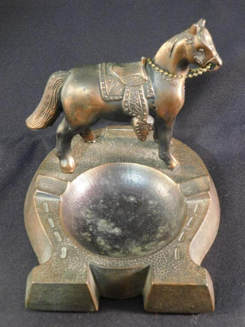 COPPER HORSE ASH TRAY: COPPER HORSE ASH TRAY
