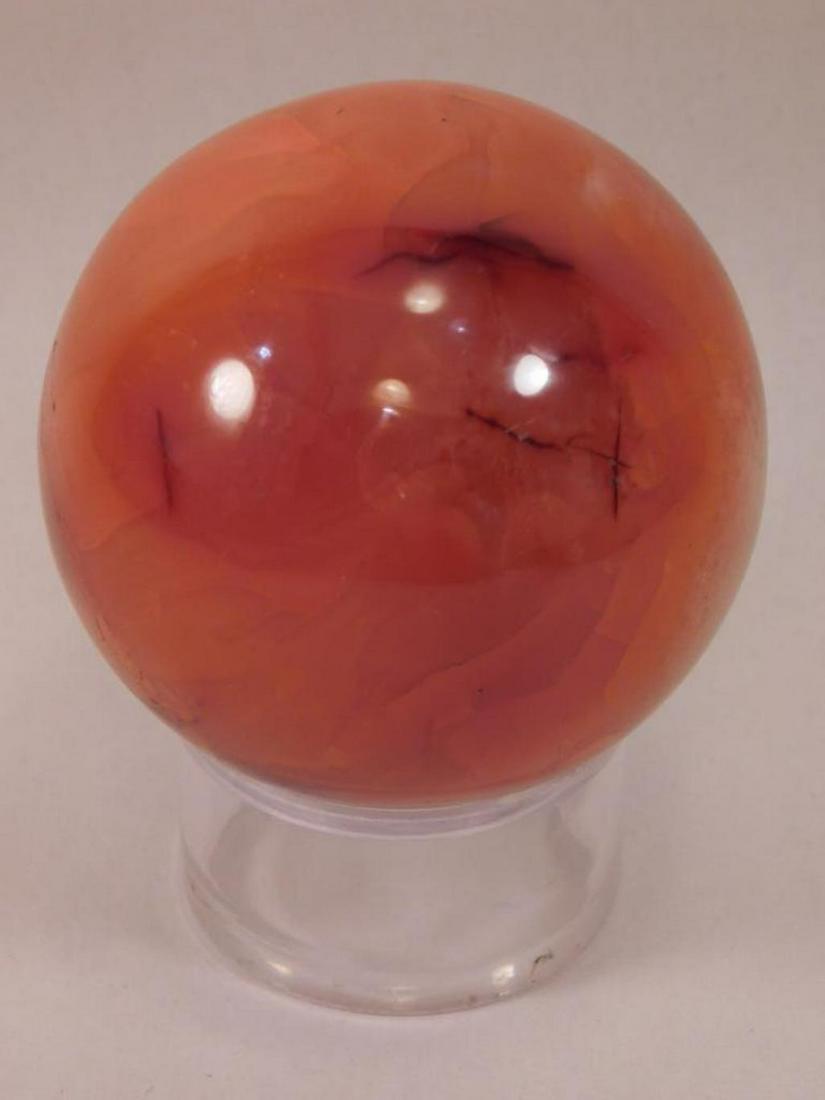 CARNELIAN SPHERE ROCK STONE LAPIDARY SPECIMEN: CARNELIAN SPHERE ROCK STONE LAPIDARY SPECIMEN