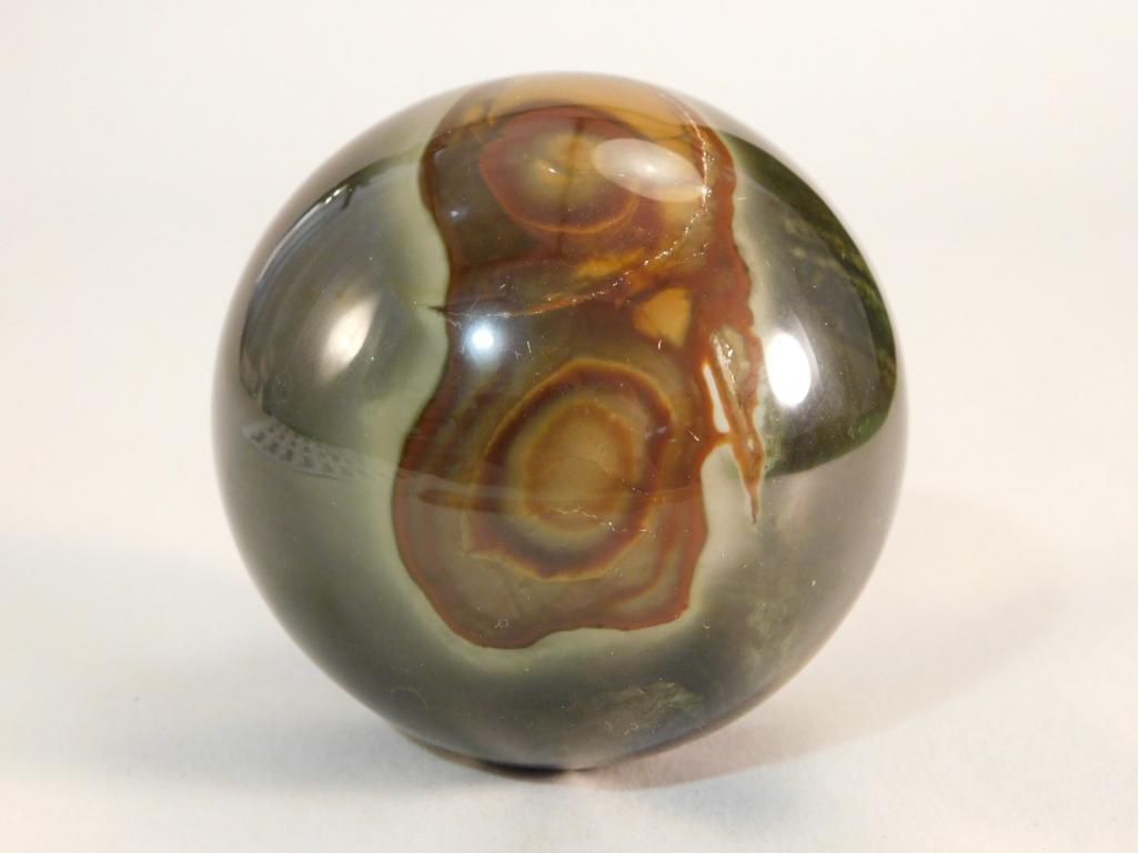 POLYCHROME JASPER SPHERE ROCK STONE LAPIDARY SPECIMEN: POLYCHROME JASPER SPHERE ROCK STONE LAPIDARY SPECIMEN