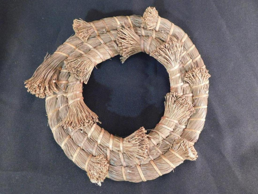 NAVAJO PINE NEEDLE WEDDING WREATH 1885 MO-ARK-LA INDIAN: NAVAJO PINE NEEDLE WEDDING WREATH 1885 MO-ARK-LA INDIAN AGENCY WESTERN TERRITORY NATIVE AMERICICAN INDIAN