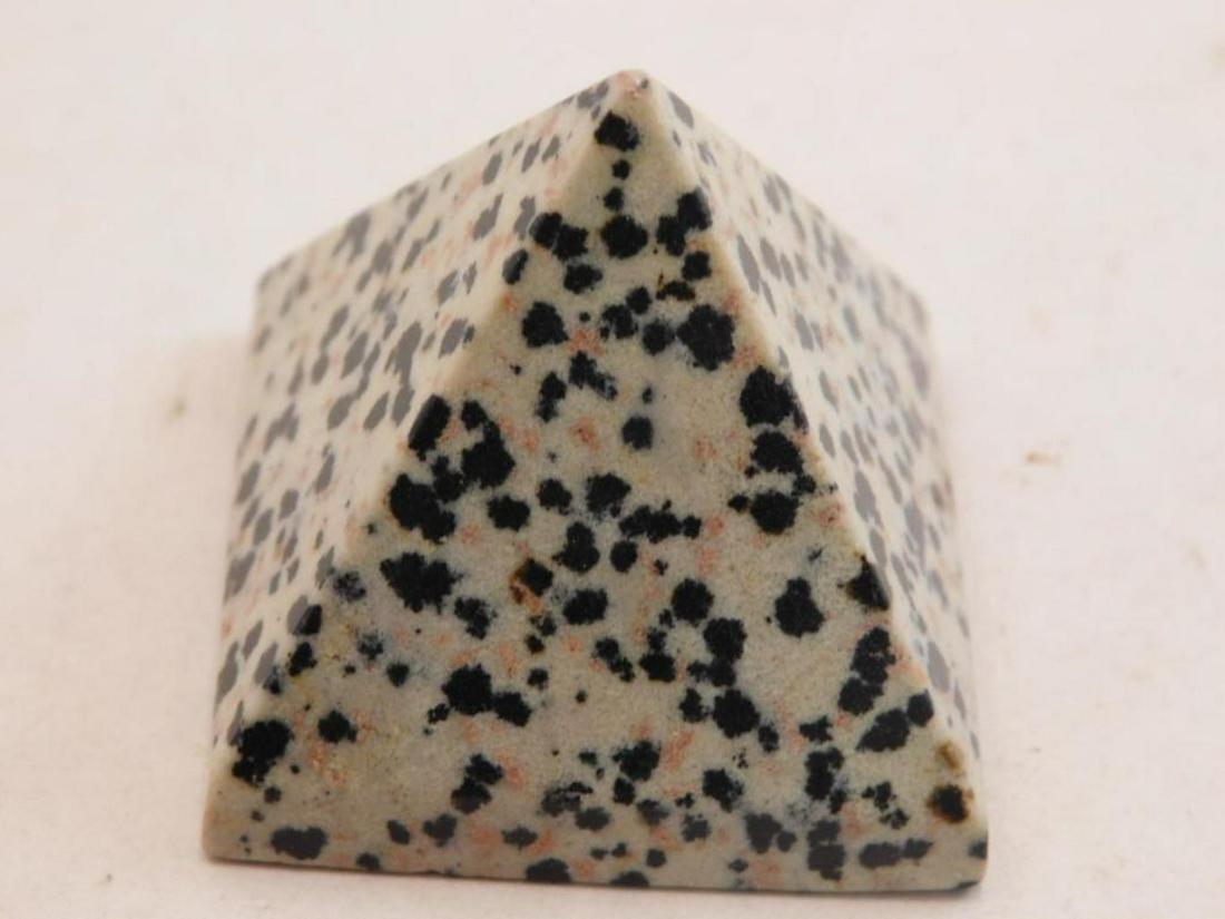 DALMATION JASPER PYRAMID ROCK STONE LAPIDARY SPECIMEN: DALMATION JASPER PYRAMID ROCK STONE LAPIDARY SPECIMEN