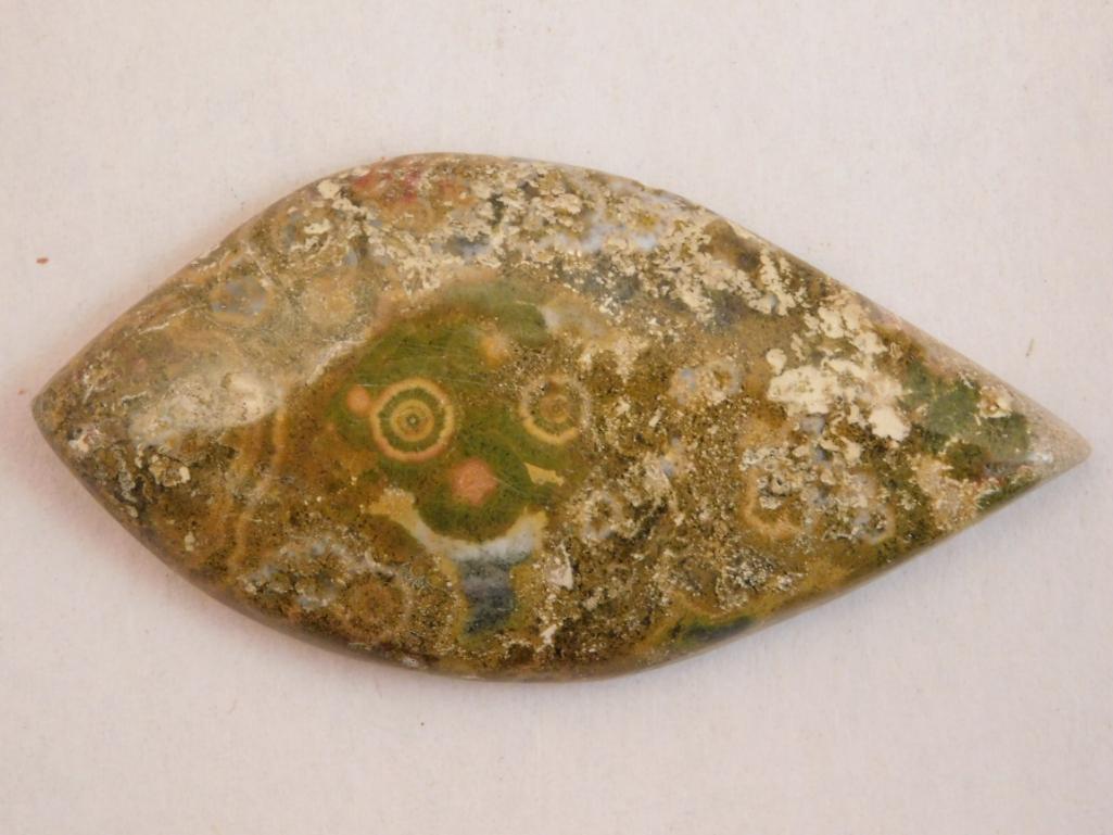 OCEAN JASPER CABOCHON ROCK STONE LAPIDARY SPECIMEN: Thank you for attending HATMAN AUCTIONS! Please see photos for measurements and descriptions. If you purchase lots of heavy items, we can hold them for you until you can pick them up. *We are an aucti