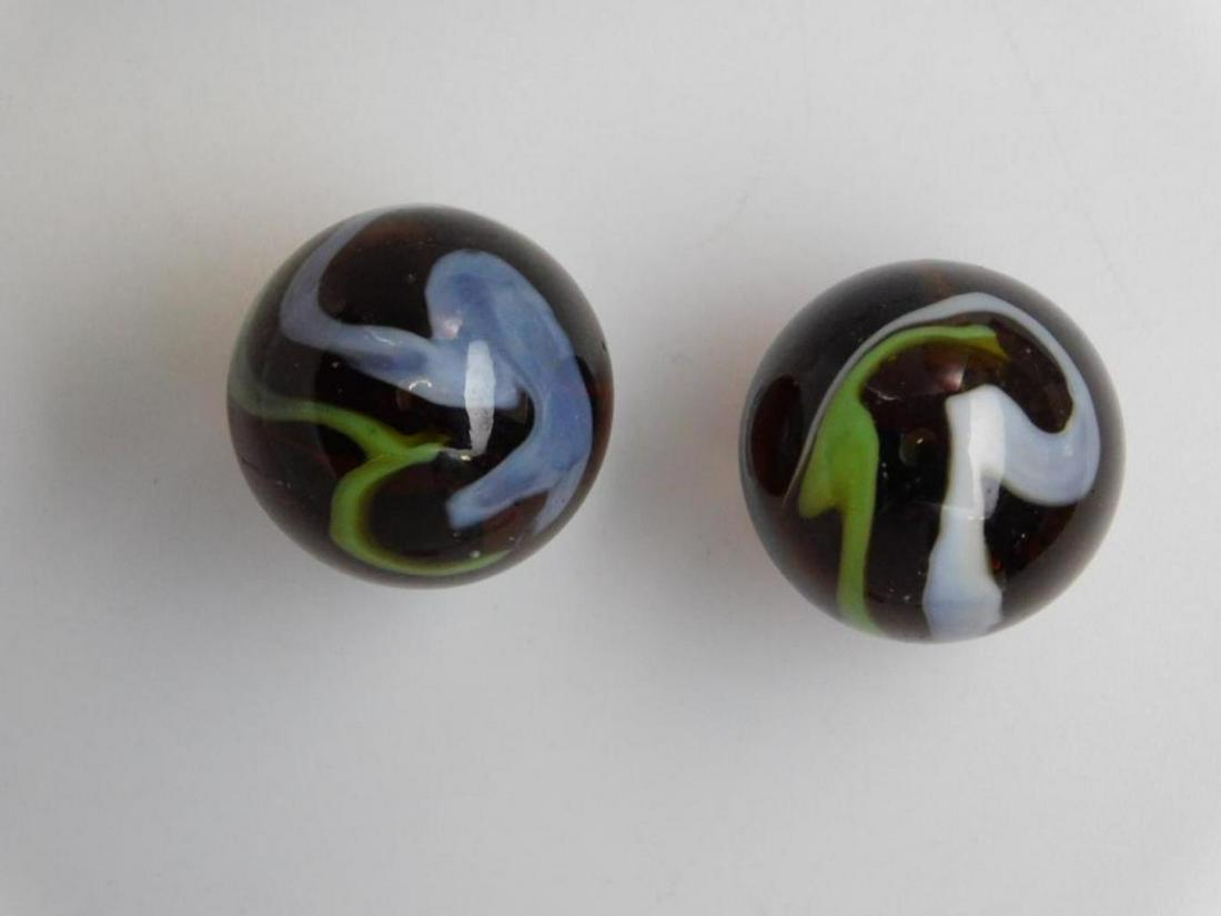 DOUBLE RIBBON MARBLE VINTAGE ANTIQUE COLLECTION: Thank you for attending HATMAN AUCTIONS! MARBLE TYPES INCLUDE AGGIE, JABO, CONTEMPORARY, ONION SKIN, GERMAN, SULPHIDE, CATS-EYE, MULTI-VEIN, BANANA, BENNINGTON, CLAY, GLASS, FROSTED, ORIENTAL, SWIRL,