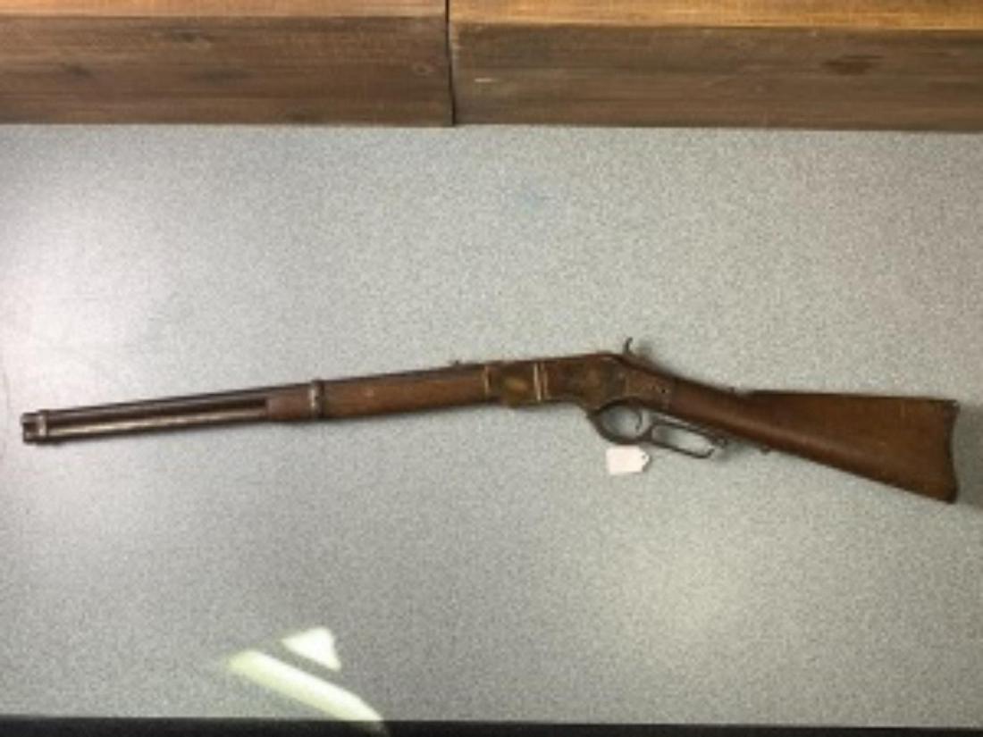 Lever Action Gun Estate Collection Firearm: THANK YOU FOR ATTENDING TODAY'S AUCTION, which features Advertising, Guns, Petroliana, Coins, Toys, Ephemera, Primitives, & Americana. Items in this auction will be available for preview in Mammoth Sp