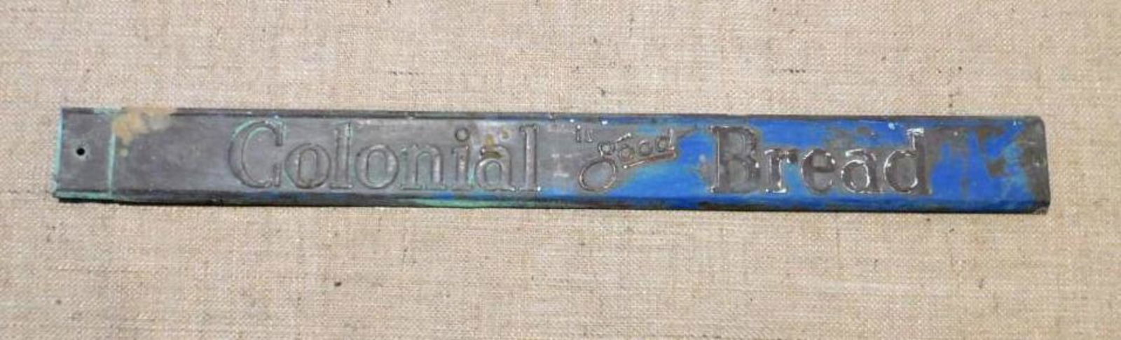 COLONIAL BREAD ADVERTISING DOOR PUSH ANTIQUE VINTAGE: THANK YOU FOR ATTENDING TODAY'S AUCTION, which features Advertising, Guns, Petroliana, Coins, Toys, Ephemera, Primitives, & Americana. Items in this auction will be available for preview in Mammoth Sp