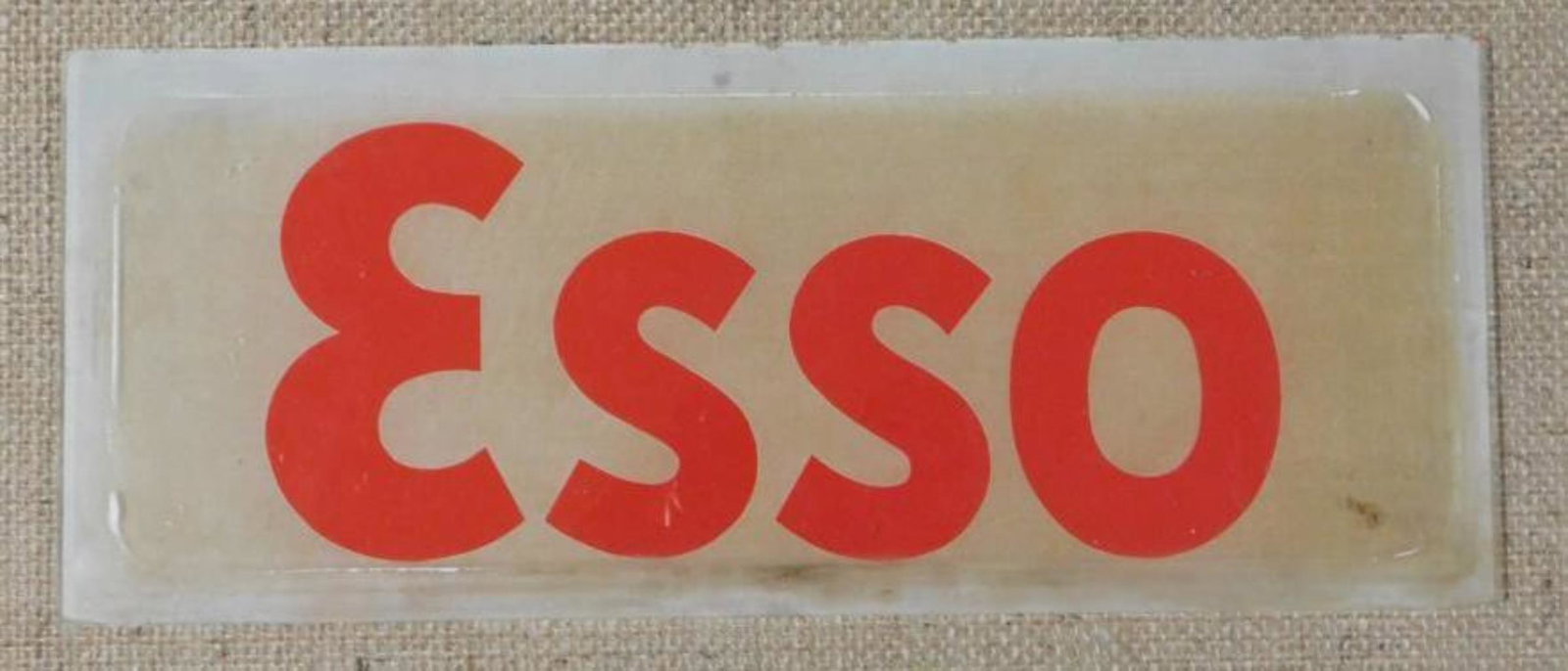 ESSO GLASS PUMP INSERT ADVERTISING: THANK YOU FOR ATTENDING TODAY'S AUCTION, which features Advertising, Guns, Petroliana, Coins, Toys, Ephemera, Primitives, & Americana. Items in this auction will be available for preview in Mammoth Sp