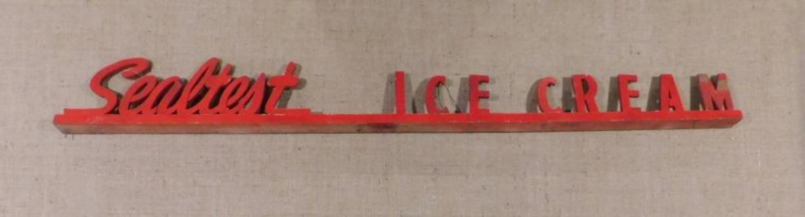 SEALTEST ICE CREAM ADVERTISING SIGN VINTAGE ANTIQUE: THANK YOU FOR ATTENDING TODAY'S AUCTION, which features Advertising, Guns, Petroliana, Coins, Toys, Ephemera, Primitives, & Americana. Items in this auction will be available for preview in Mammoth Sp