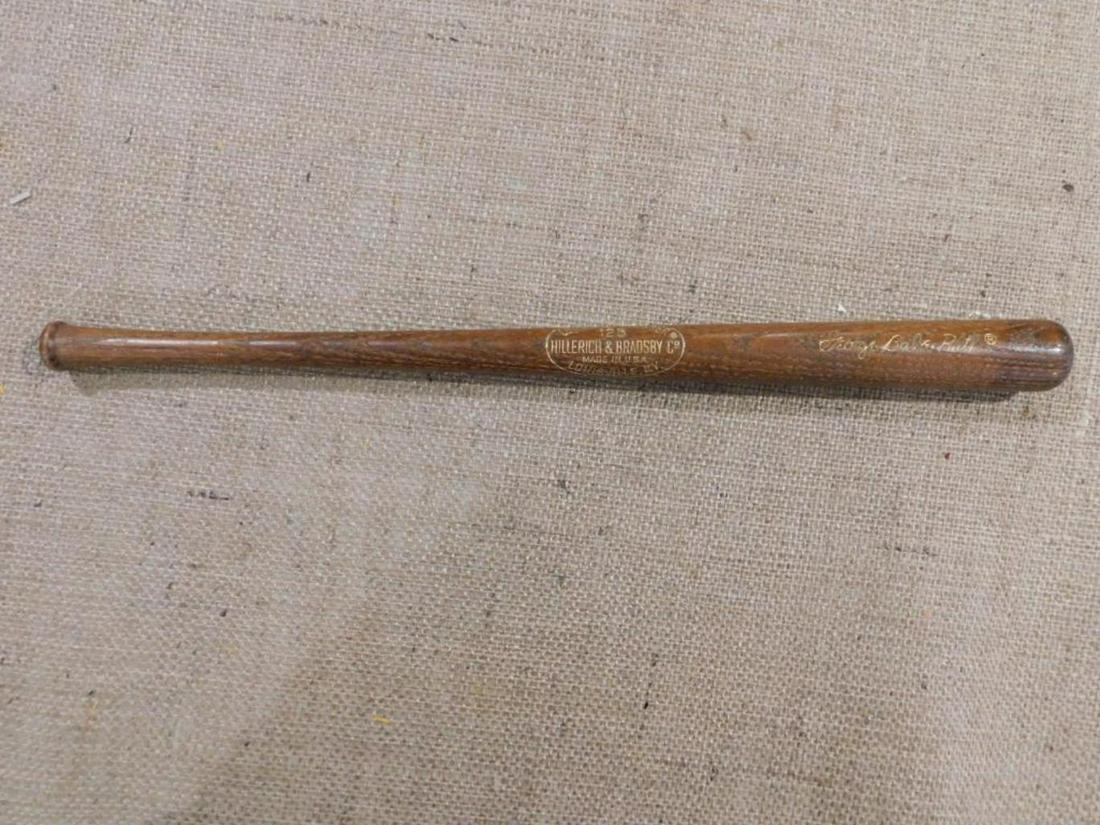 HILLERICH & BRADSBY CO LOUISVILLE SLUGGER MINI BAT: HILLERICH & BRADSBY CO LOUISVILLE SLUGGER MINI BAT GEORGE BABE RUTH VINTAGE ANTIQUE