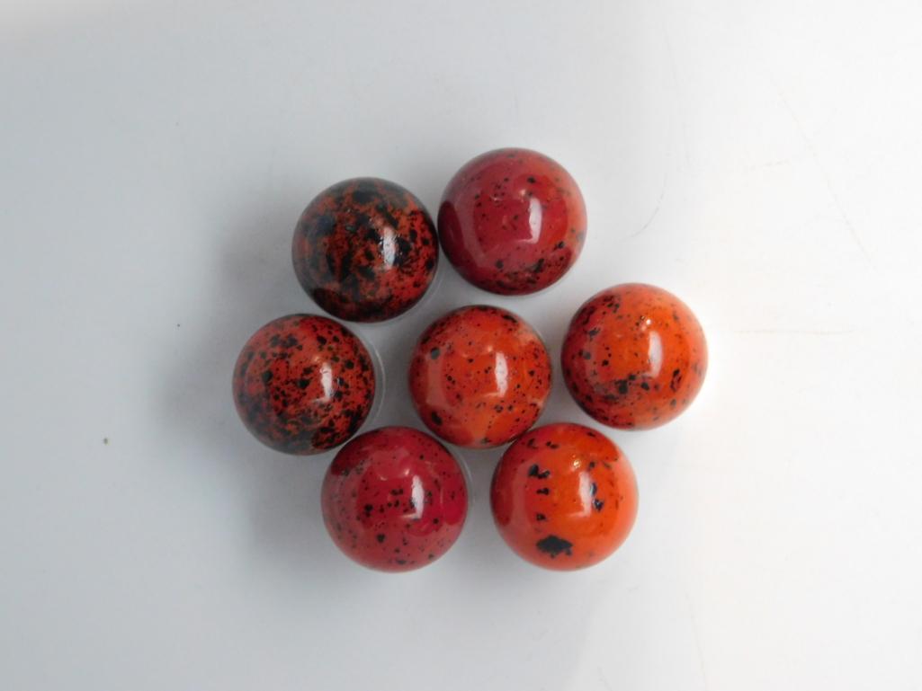SPECKLED MARBLE TOY GLASS VINTAGE ANTIQUE COLLECTION: SPECKLED MARBLE TOY GLASS VINTAGE ANTIQUE COLLECTION MARBLES