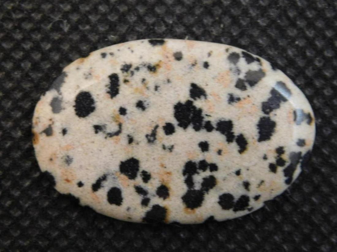 DALMATION JASPER CABOCHON ROCK STONE LAPIDARAY SPECIMEN: DALMATION JASPER CABOCHON ROCK STONE LAPIDARAY SPECIMEN