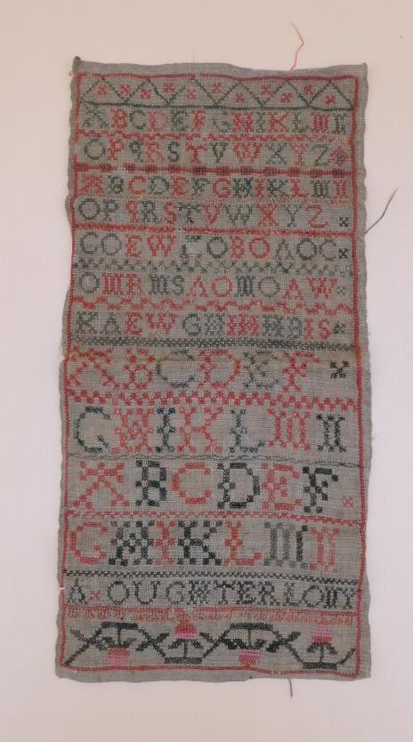 1800'S SAMPLER EARLY NEW ENGLAND ANTIQUE ALPHABET (1 of 10)