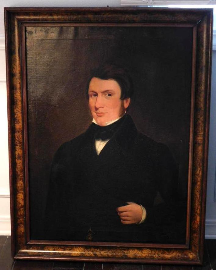 FRAMED PORTRAIT OF A MAN OIL PAINTING 1800'S NEW (1 of 4)