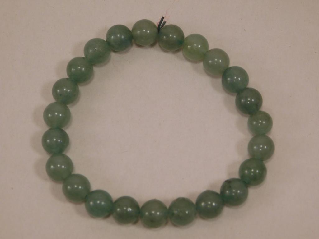 JADE BEADED BRACELET VINTAGE ANTIQUE (1 of 3)