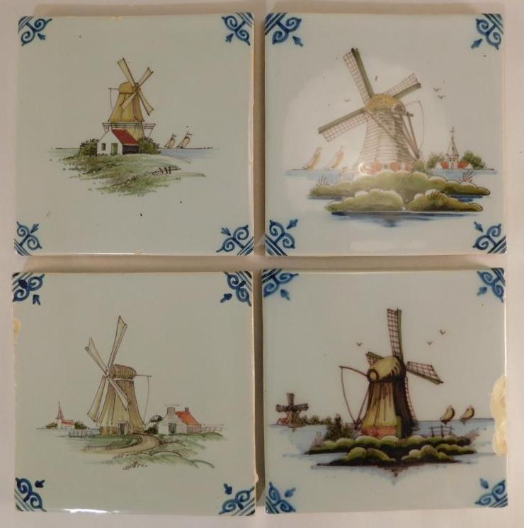 CERAMIC TILE TRIVET LIGHT HOUSE SET OF 4 (1 of 2)