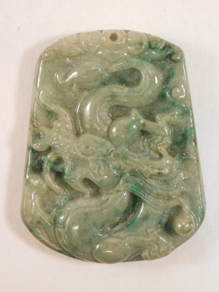 JADE DRAGON PENDANT ROCK STONE LAPIDARY SPECIMEN (1 of 2)
