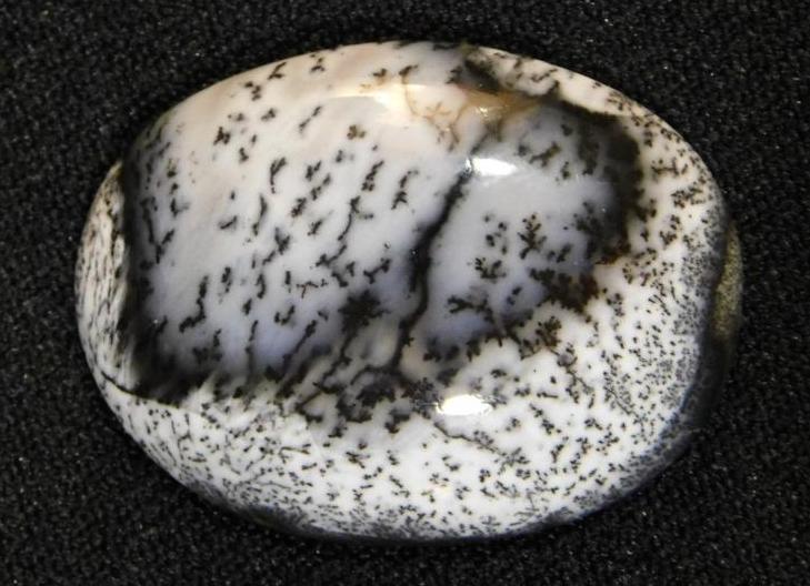 DENDRITIC OPALITE CABOCHON ROCK STONE LAPIDARY SPECIMEN (1 of 2)