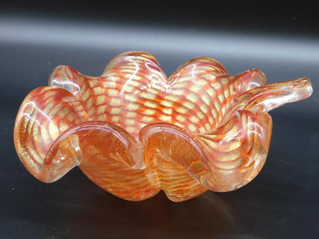 MURANO BLOWN GLASS CANDY DISH  ANTIQUE& VINTAGE (1 of 4)