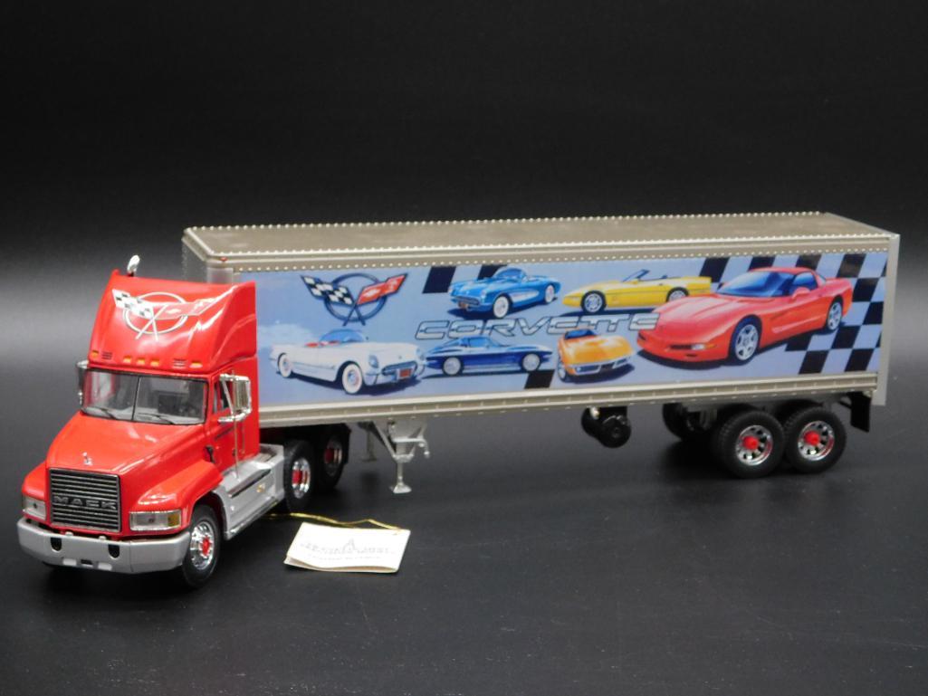 THE CORVETTE TRACTOR TRAILER BY FRANKLIN MINT  ANTIQUE& (1 of 11)