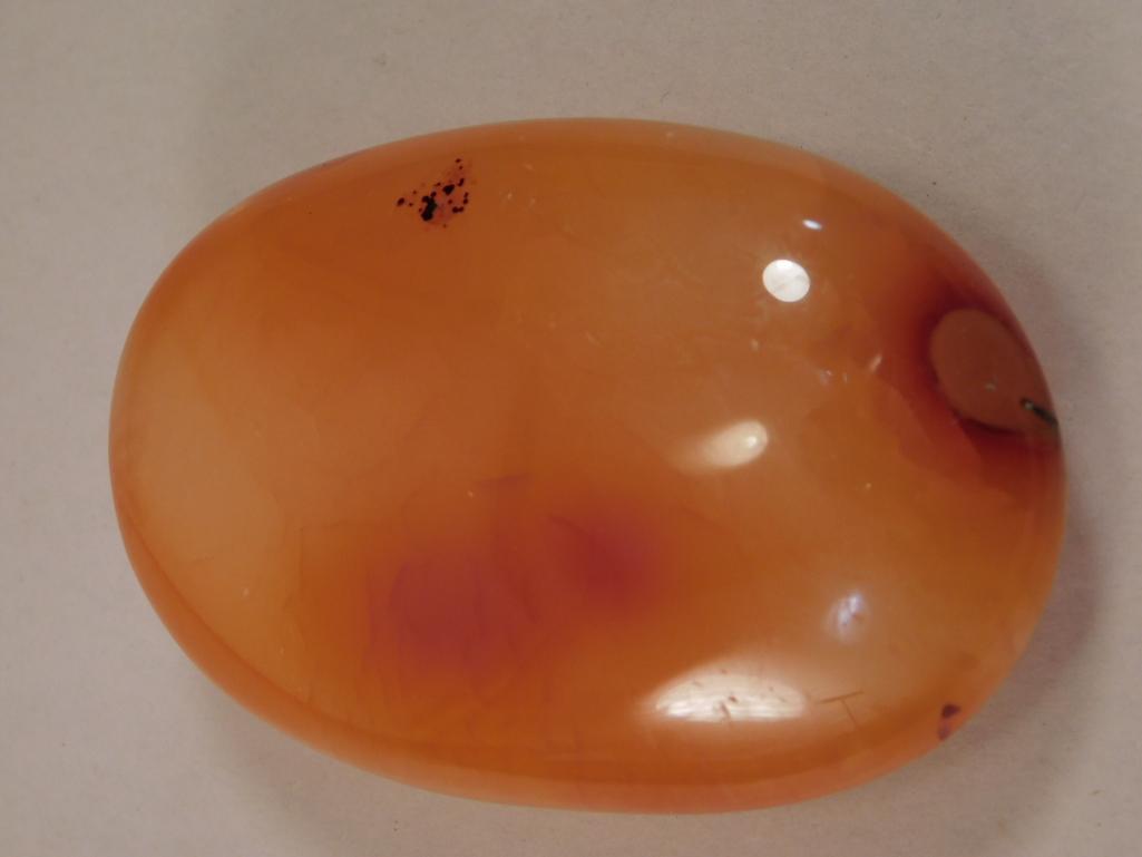 CARNELIAN POLISHED ROCK STONE LAPIDARY SPECIMEN: We have multiple rock auctions monthly. Thank you for attending HATMAN AUCTIONS! Please see photos for measurements and descriptions. If you purchase lots of heavy items, we can hold them for you unti