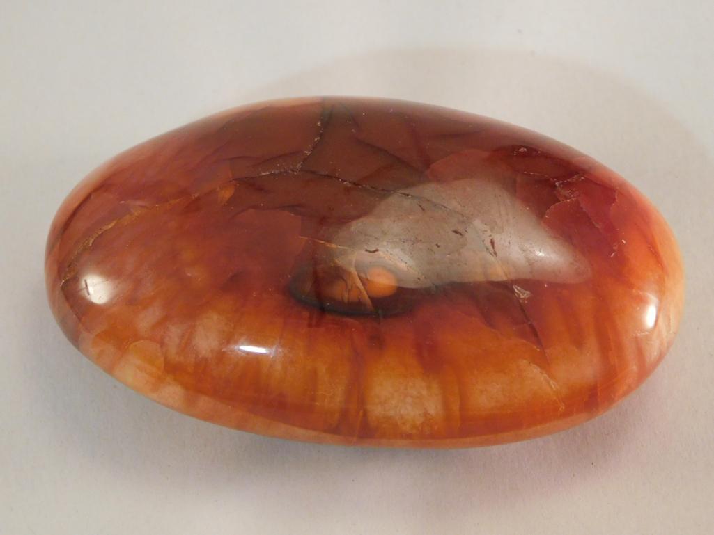 CARNELIAN POLISHED ROCK STONE LAPIDARY SPECIMEN: We have multiple rock auctions monthly. Thank you for attending HATMAN AUCTIONS! Please see photos for measurements and descriptions. If you purchase lots of heavy items, we can hold them for you unti