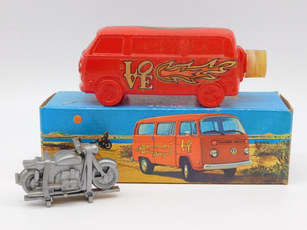 LOVE VW VAN AVON AFTER SHAVE CONTAINER WITH BOX TIN (1 of 3)