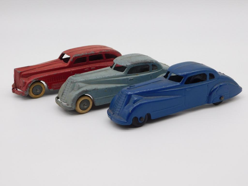 TOOTSIETOY CARS SET OF 3 TIN TOYS, WIND UP, ACTION (1 of 6)
