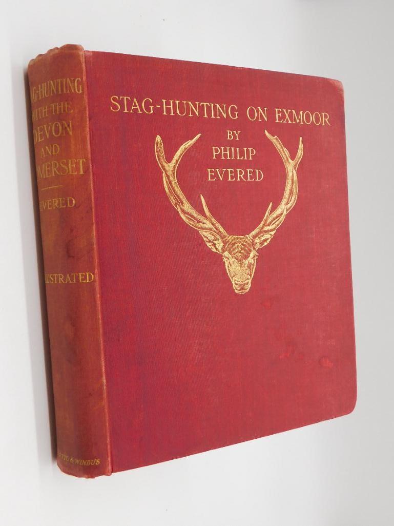 1902 STAG HUNTING ON EXMOOR BY PHILIP EVERED BOOK (1 of 8)