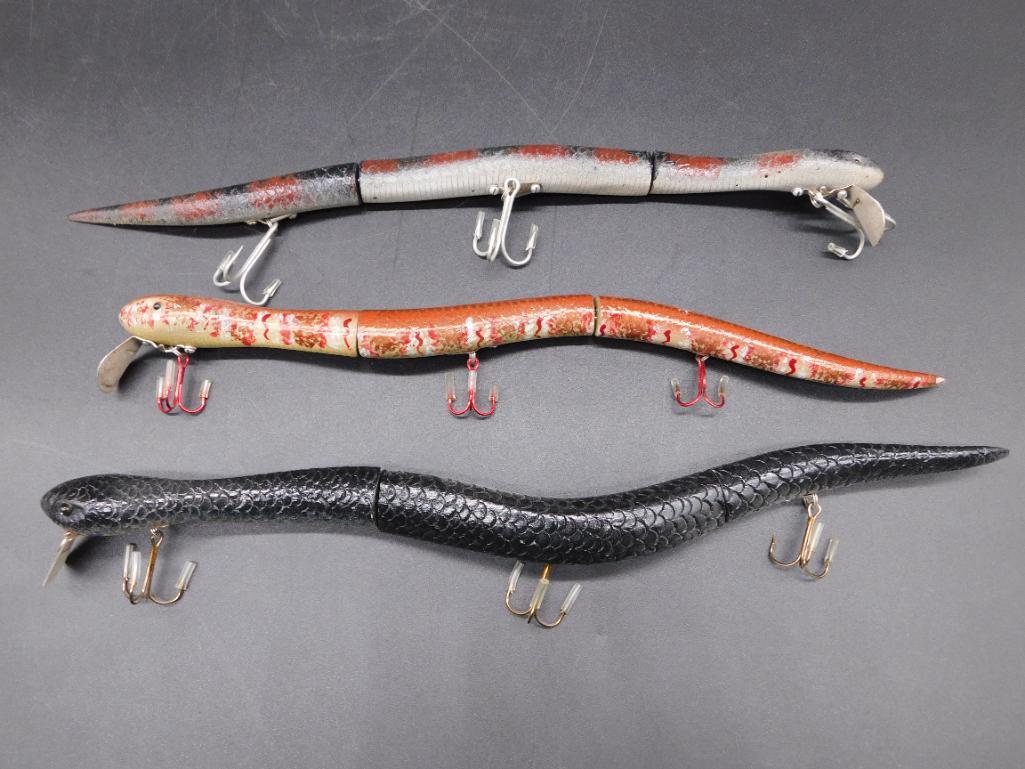 SHAKE FISHING LURES SET OF 3 VINTAGE ANTIQUE FISHING: SHAKE FISHING LURES SET OF 3 VINTAGE ANTIQUE FISHING *** BASS FISHING MOUNT TAXIDERMY VINTAGE ANTIQUE