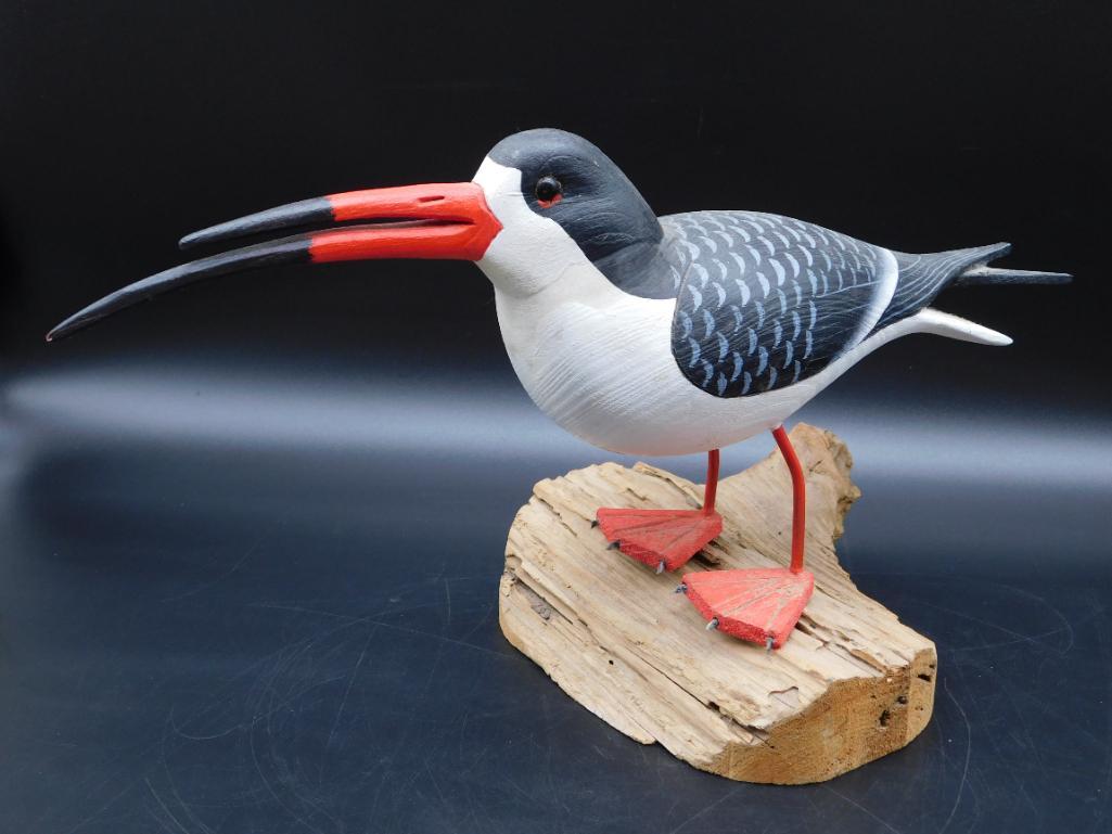 1988 BLACK SKIMMEY DECOY HAND CRAFTED BY ROLLINS (1 of 4)