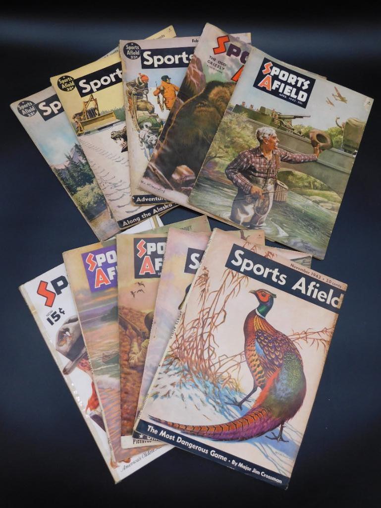 LOT OF 10 1940S SPORTS AFIELD VINTAGE HUNTING AND (1 of 13)