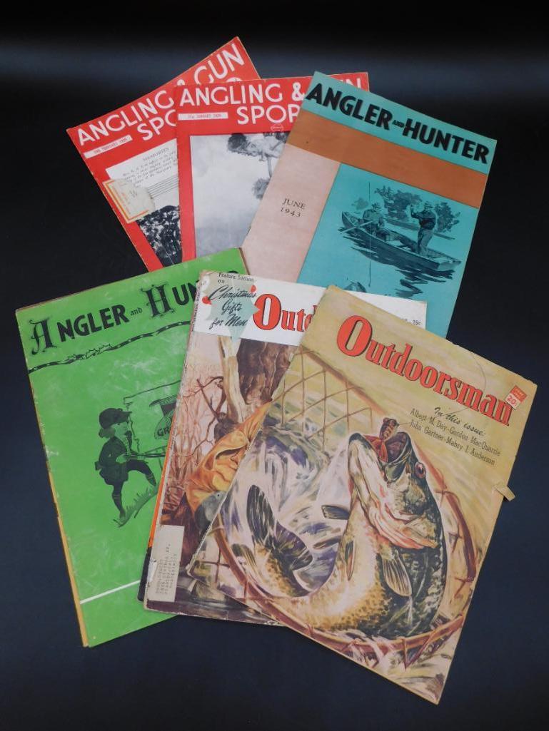 LOT OF 8 1940S OUTDOORSMAN VINTAGE HUNTING AND FISHING (1 of 12)