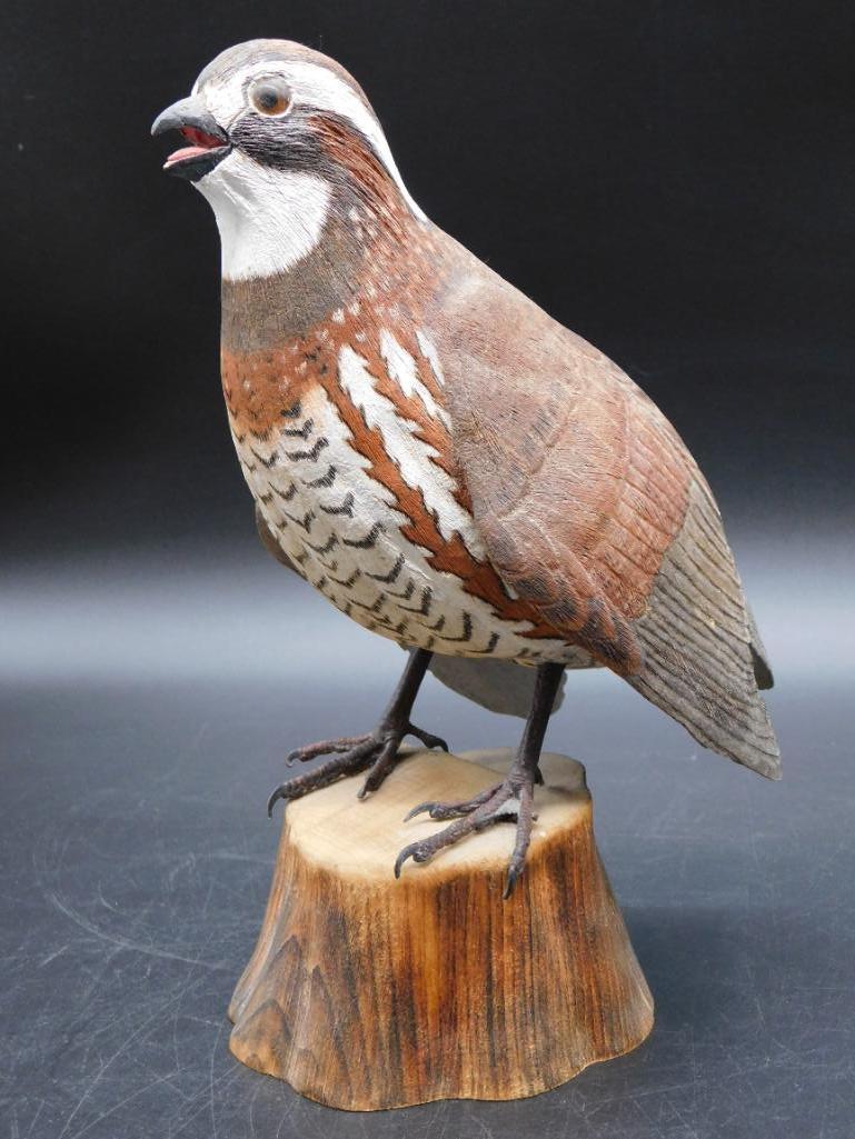 1985 BOB WHITE QUAIL BY BILL MAZURAK SCULPTURE (1 of 6)