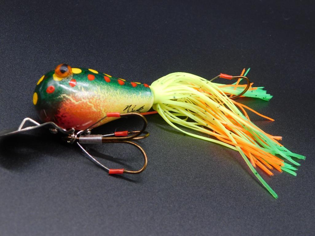 NBLURES HAND CRAFTED LURE WITH BOX VINTAGE ANTIQUE: NBLURES HAND CRAFTED LURE WITH BOX VINTAGE ANTIQUE *** NBLURES HAND CRAFTED LURE WITH BOX VINTAGE ANTIQUE