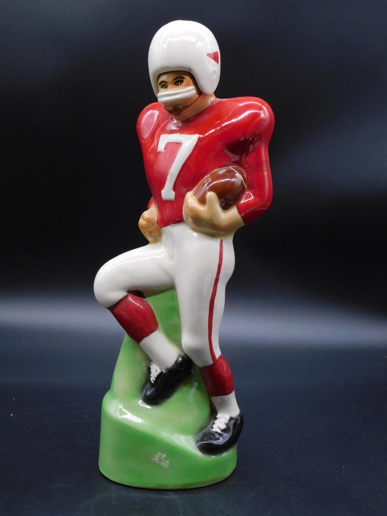 FOOTBALL PLAYER DECANTER LIQUOR: CANNED FISH ASSHOLES *** GAME AND FISH HUNTING LURES MINNOW BUCKETS TAXIDERMY
