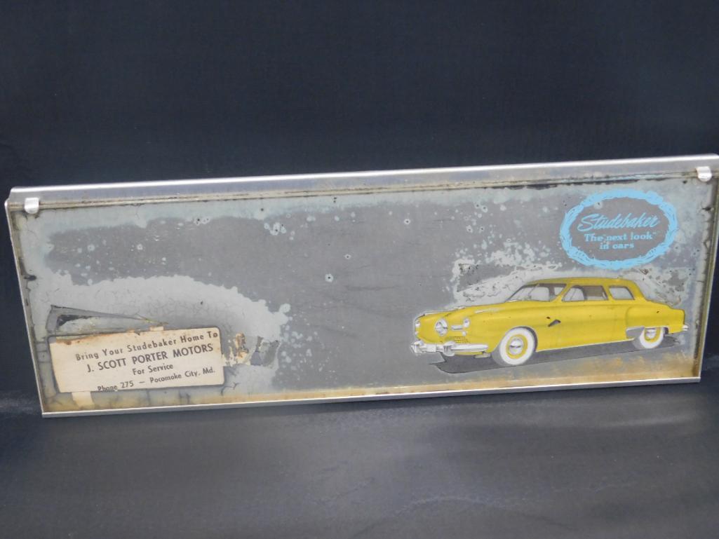 J SCOTT PORTER MOTORS STUDEBAKER METAL ADVERTISEMENT (1 of 6)