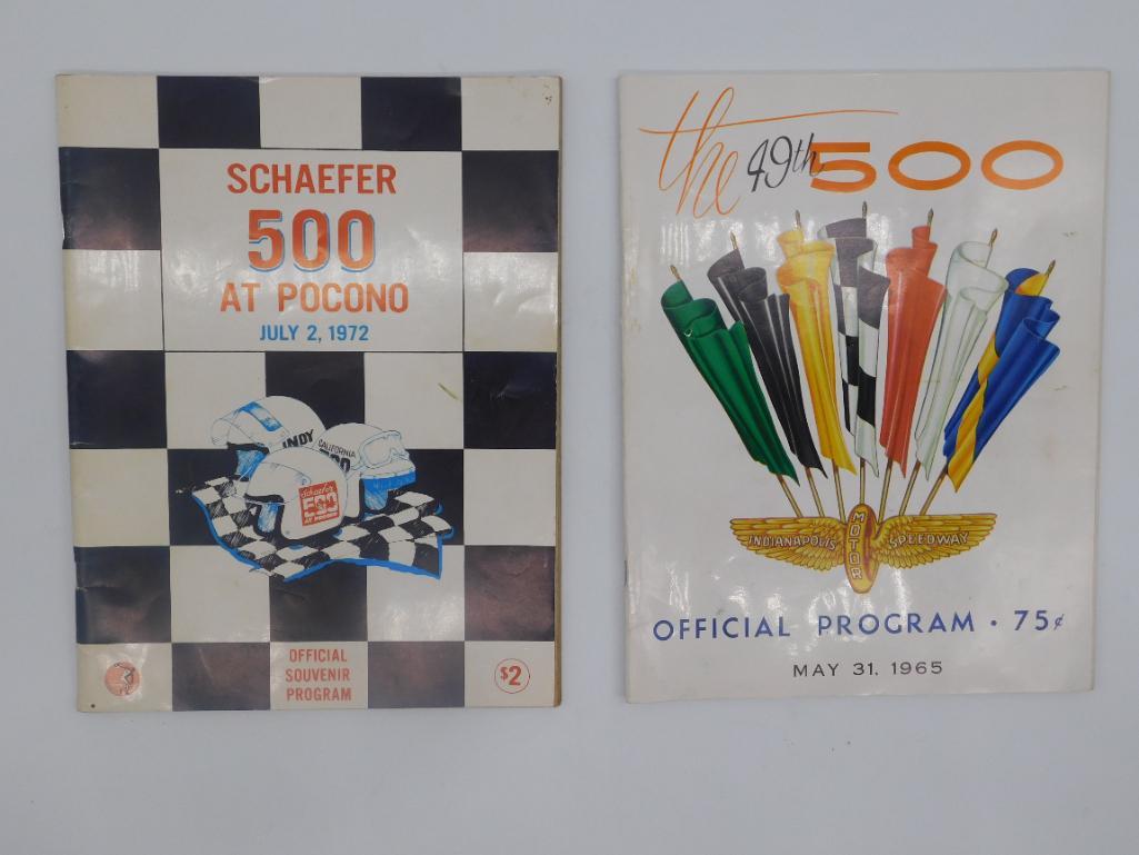 INDY 500 1965 AND 1972 PROGRAMS  ADVERTISING VINTAGE (1 of 5)