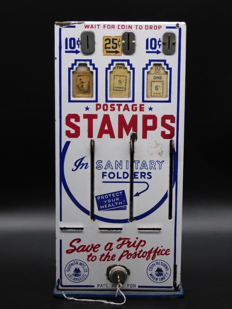 SHIPMAN MFG CO POSTAGE STAMP MACHINE COIN OP (1 of 6)