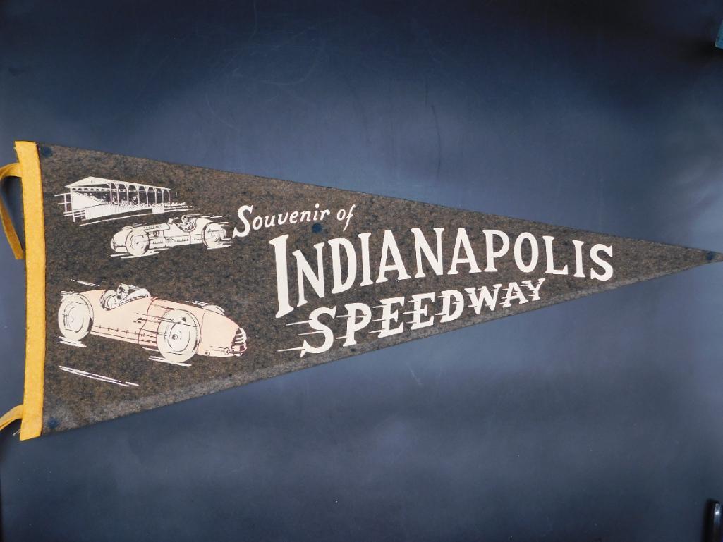INDIANAPOLIS SPEEDWAY PENNANT RACING RACE CAR (1 of 2)