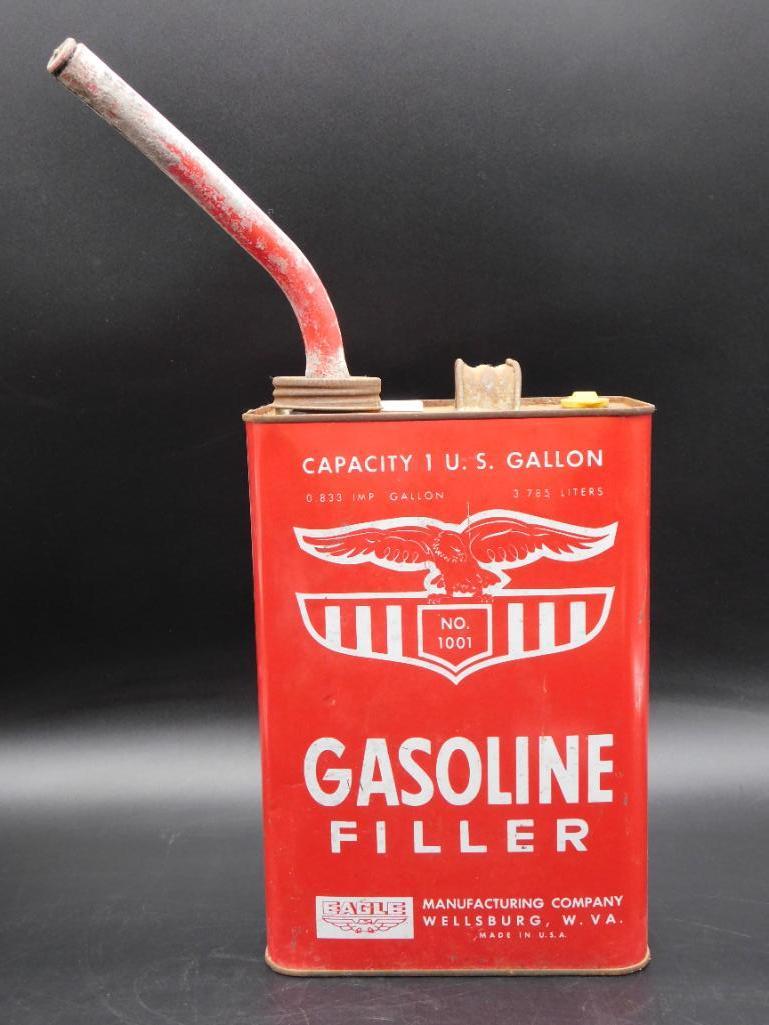 EAGLE ONE GALLON GAS CAN  ADVERTISING VINTAGE ANTIQUE (1 of 3)