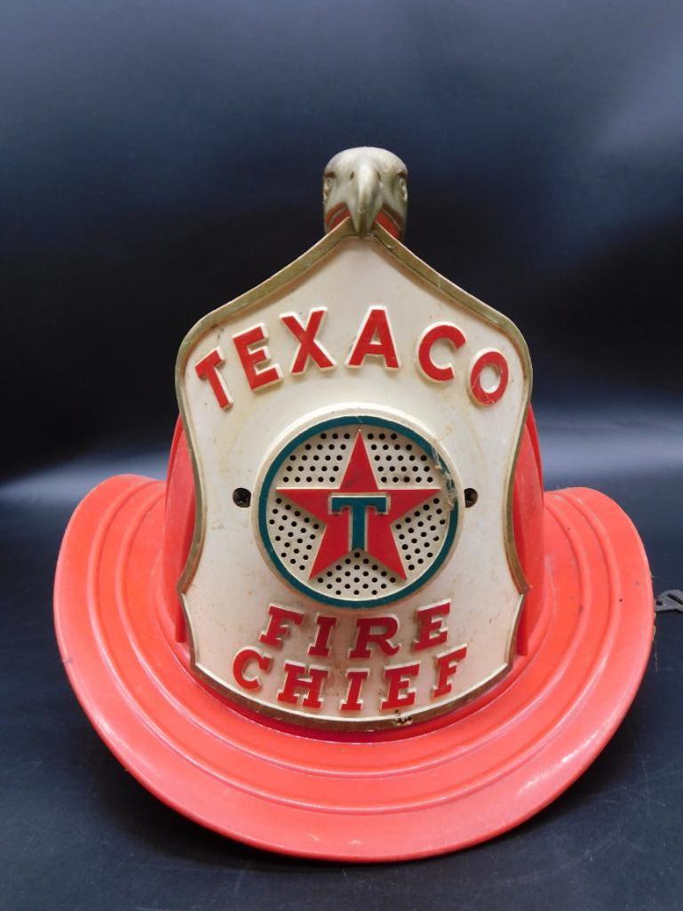 TEXACO FIRE CHIEF FIRE FIGHTER HELMET  ADVERTISING (1 of 2)