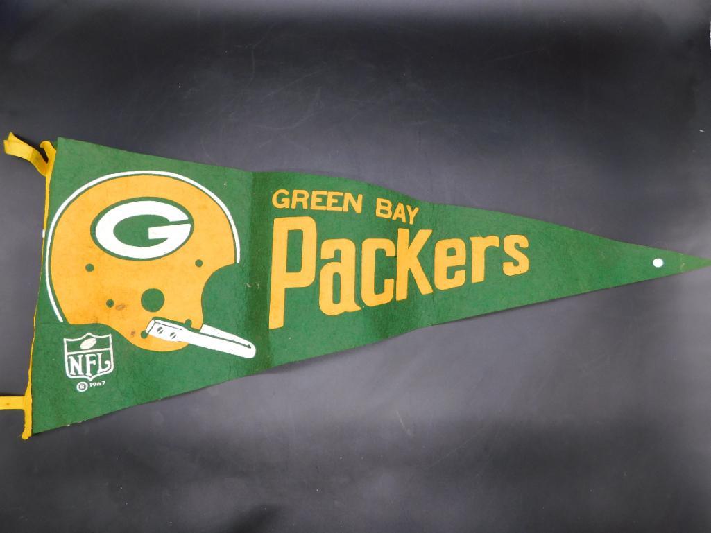 GREEN BAY PACKERS PENNANT  ADVERTISING VINTAGE ANTIQUE (1 of 4)