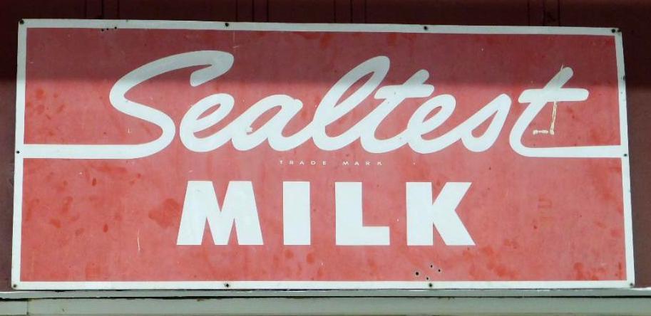 SEALTEST MILK SIGN 21.5X49  ADVERTISING VINTAGE ANTIQUE (1 of 2)