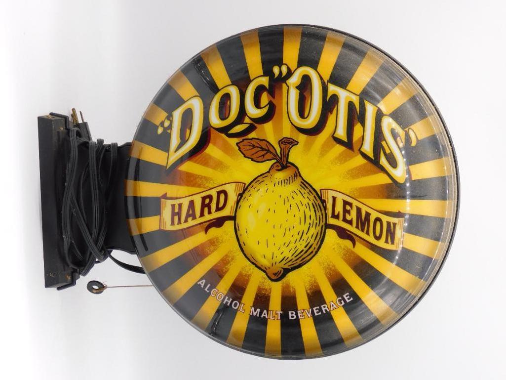 DOC OTIS' HARD LEMON LIT ADVERTISING SIGN ADVERTISING: DOC OTIS' HARD LEMON LIT ADVERTISING SIGN ADVERTISING VINTAGE ANTIQUE *** Thank you for attending HATMAN AUCTIONS! Yes, we ship all items that are not oversized. Please see photos for measurements and